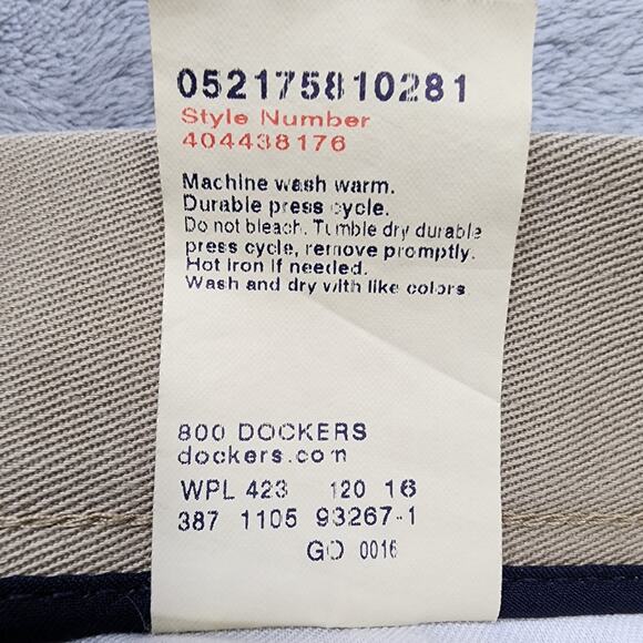 Dockers Pants Mens W38 L29 Tan Individual Fit Waistband Pleated Trouser Preppy - Picture 6 of 11